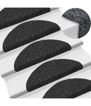 vidaXL Samolepící nášlapy na schody 5 ks černé 54x16x4 cm vpichované